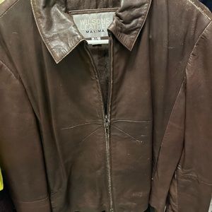 Women’s brown leather jacket